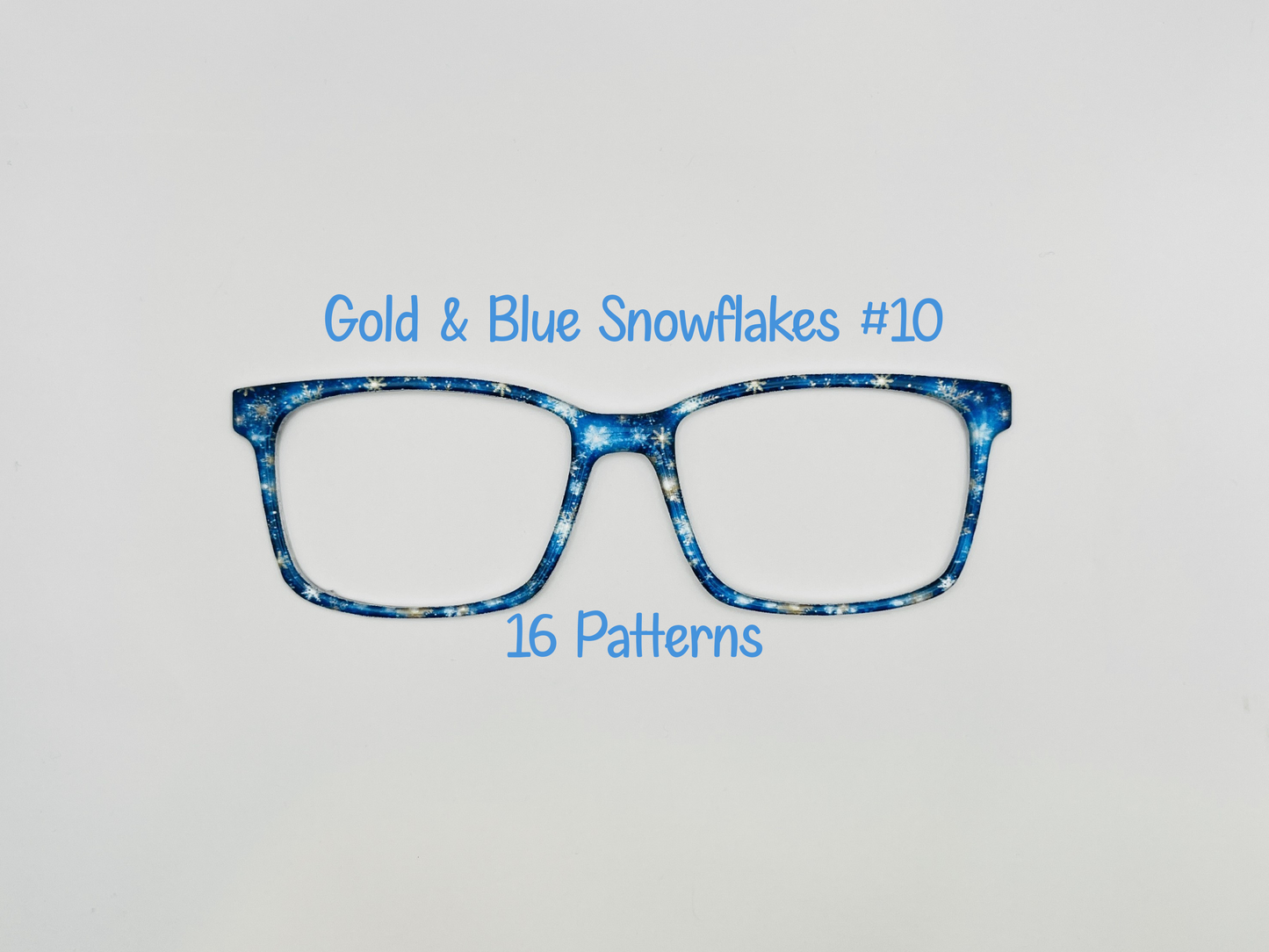 Gold & Blue Snowflakes