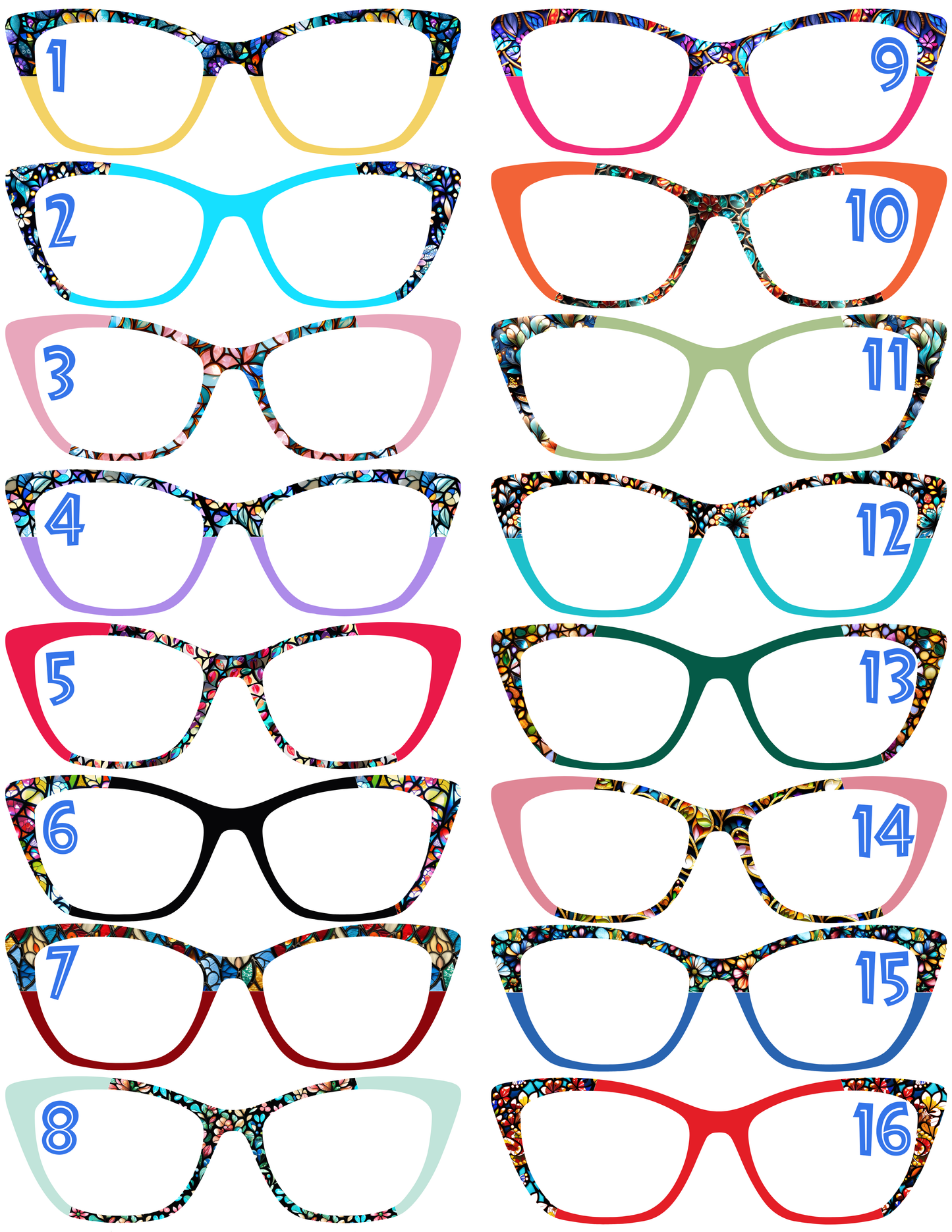 Vibrant Stained Glass Set 1