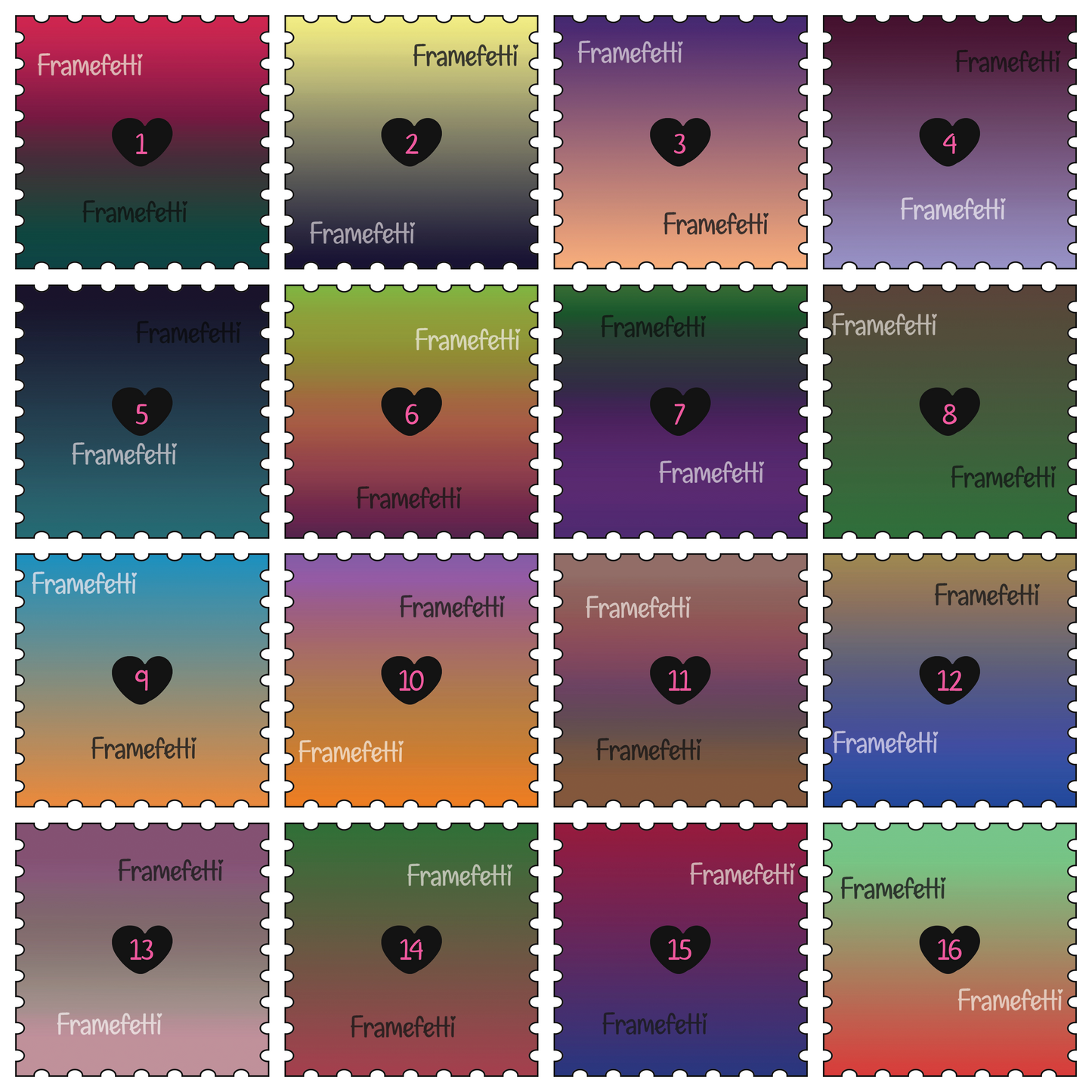 Rainbow Ombre ~ Set 3