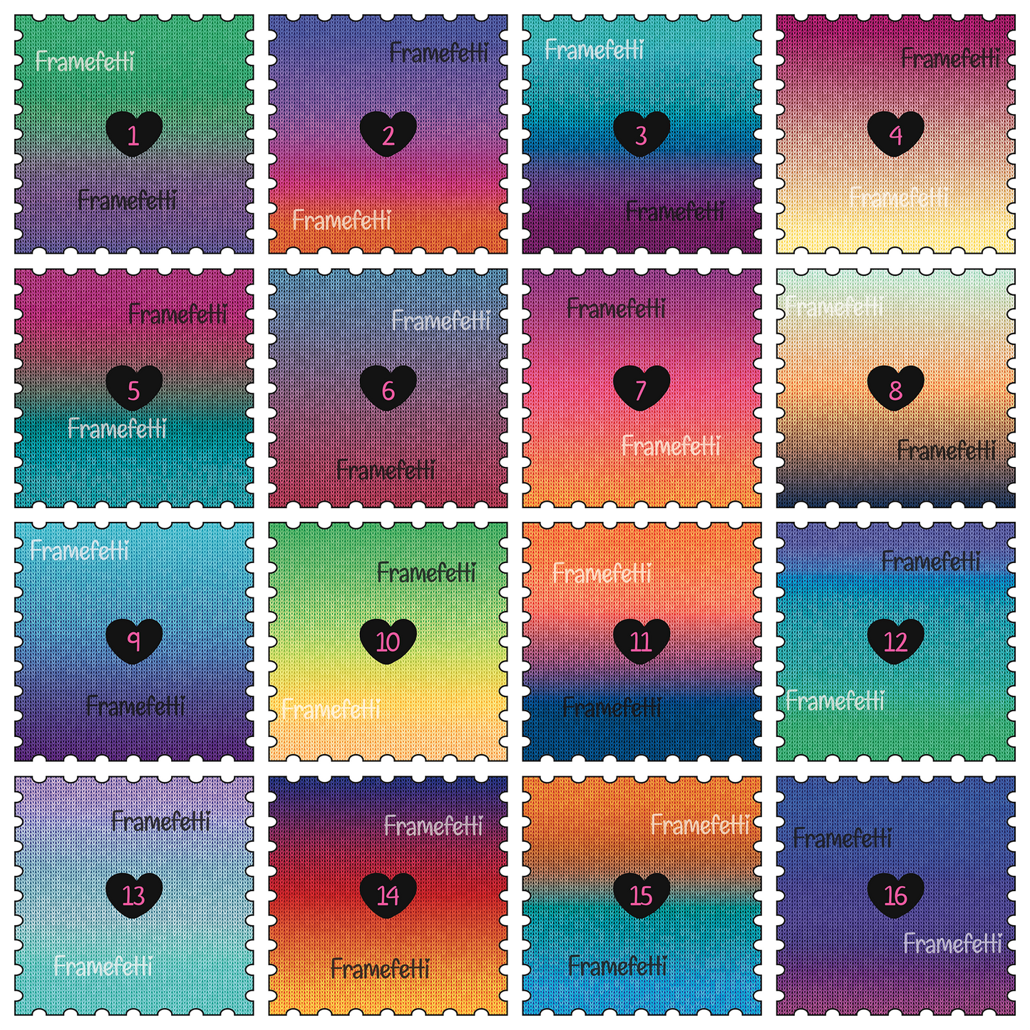 Rainbow Ombre Knits Set 5