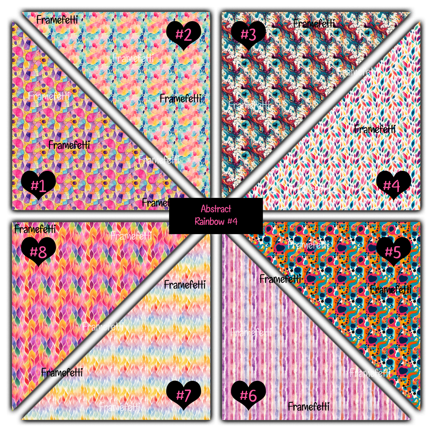 Abstract Rainbows Set 4