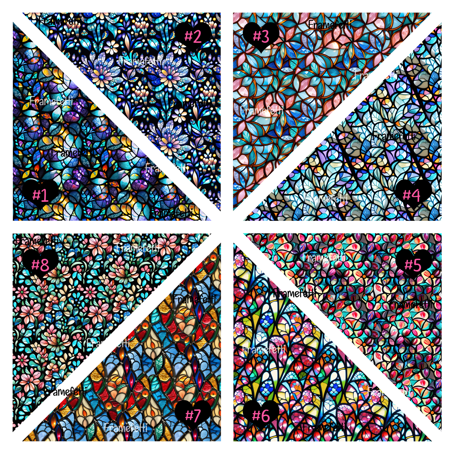 Vibrant Stained Glass Set 1