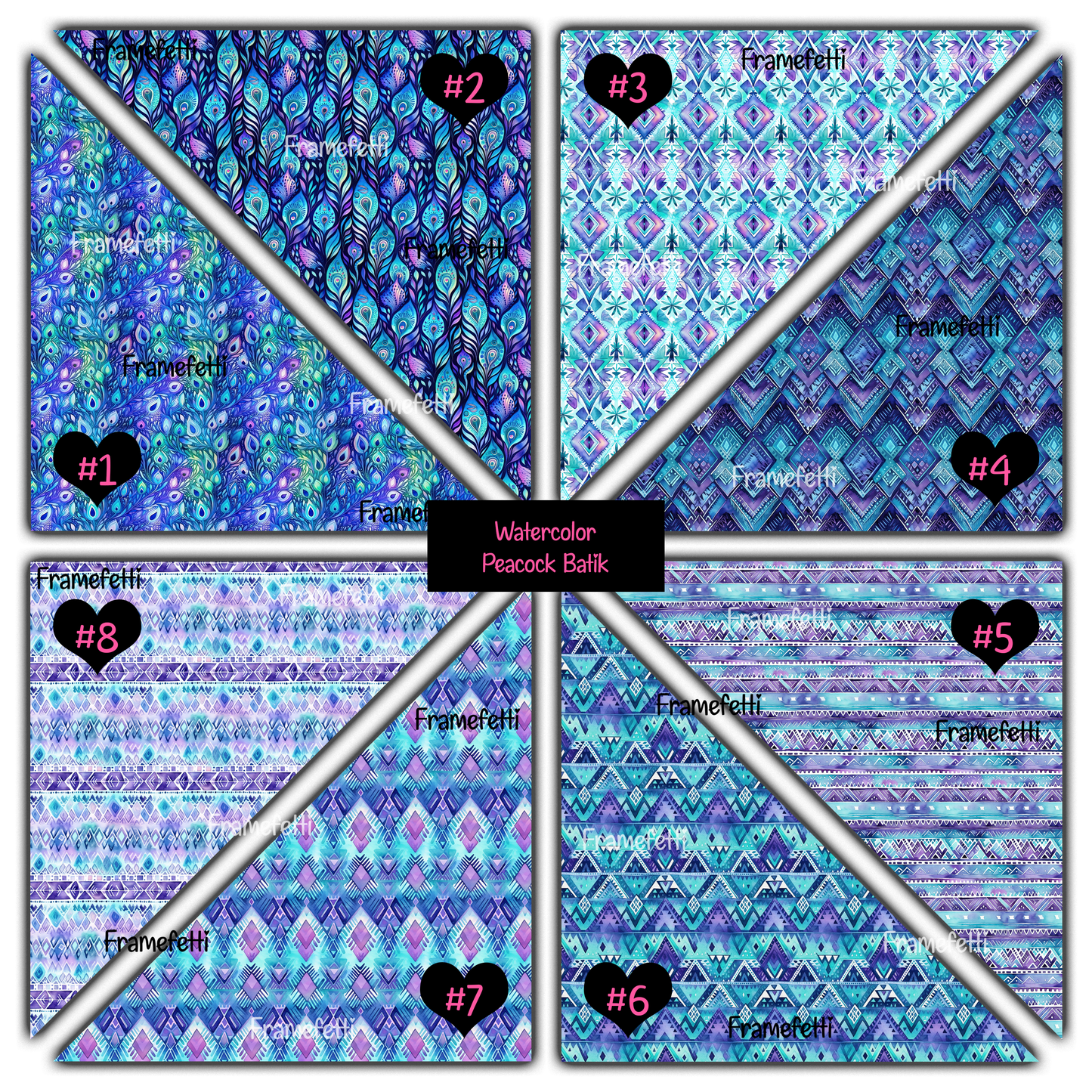 Watercolor Peacock Batik