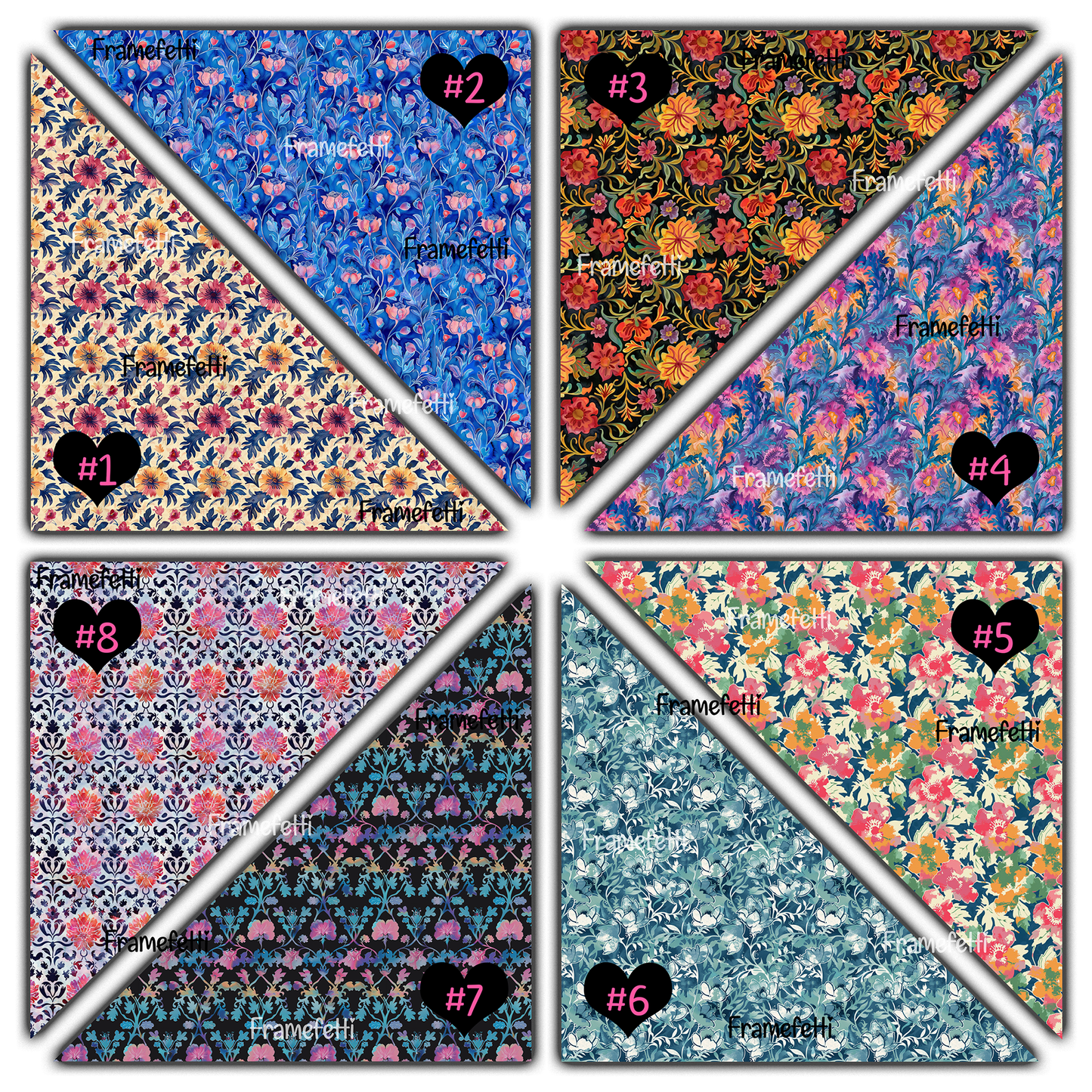 Morris Inspired Floral Set 1