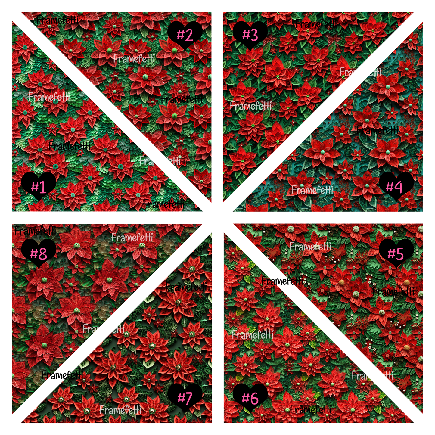 Poinsettia Paper Quills