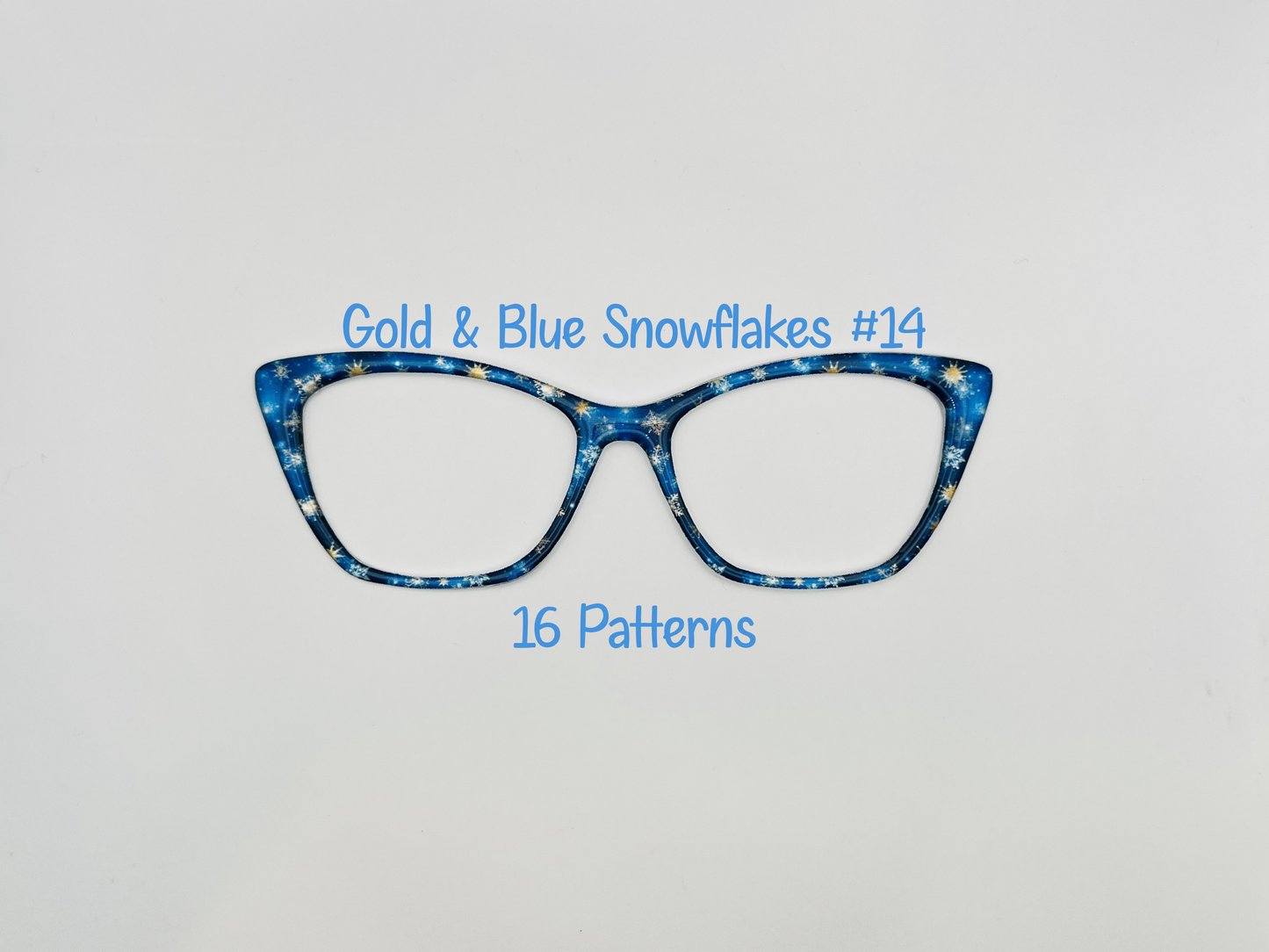 Gold & Blue Snowflakes