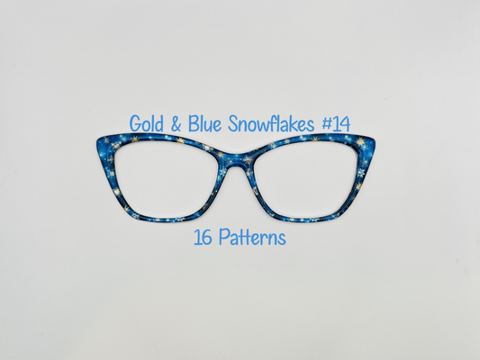 Gold & Blue Snowflakes