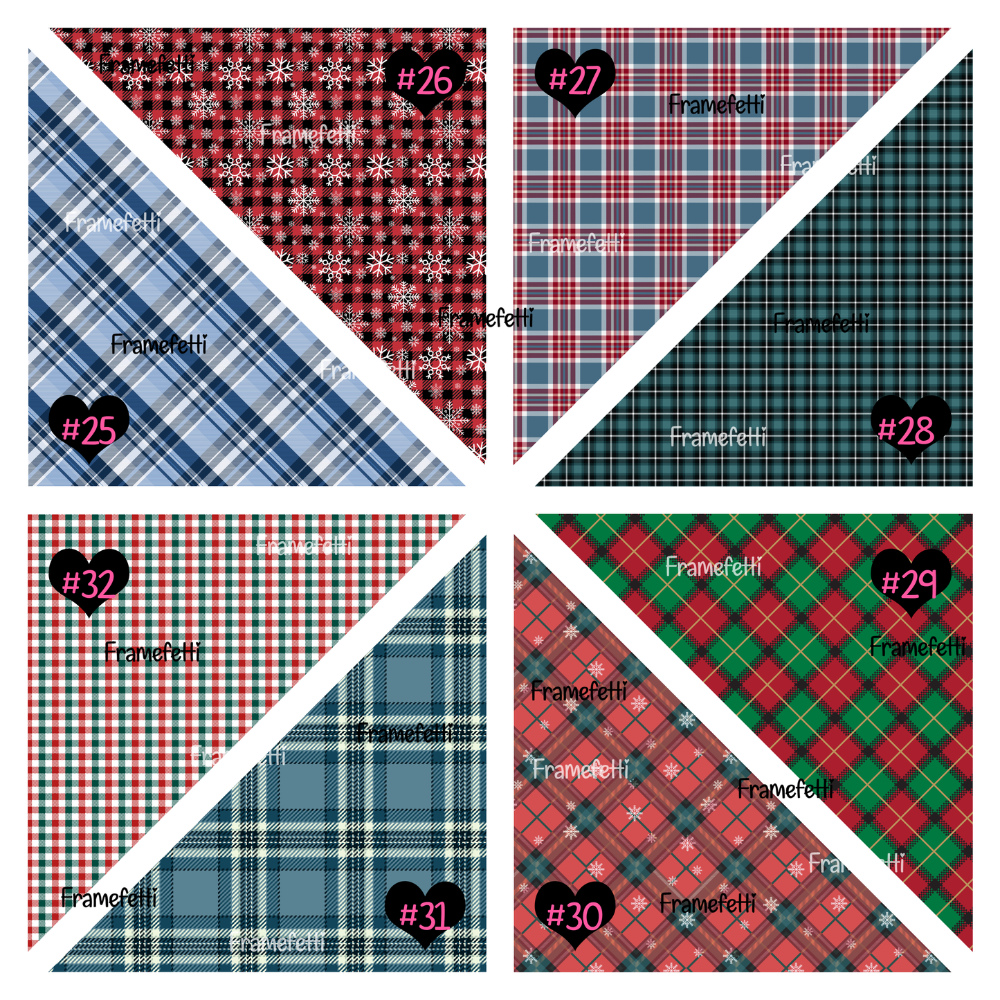 Winter Plaids Set 1