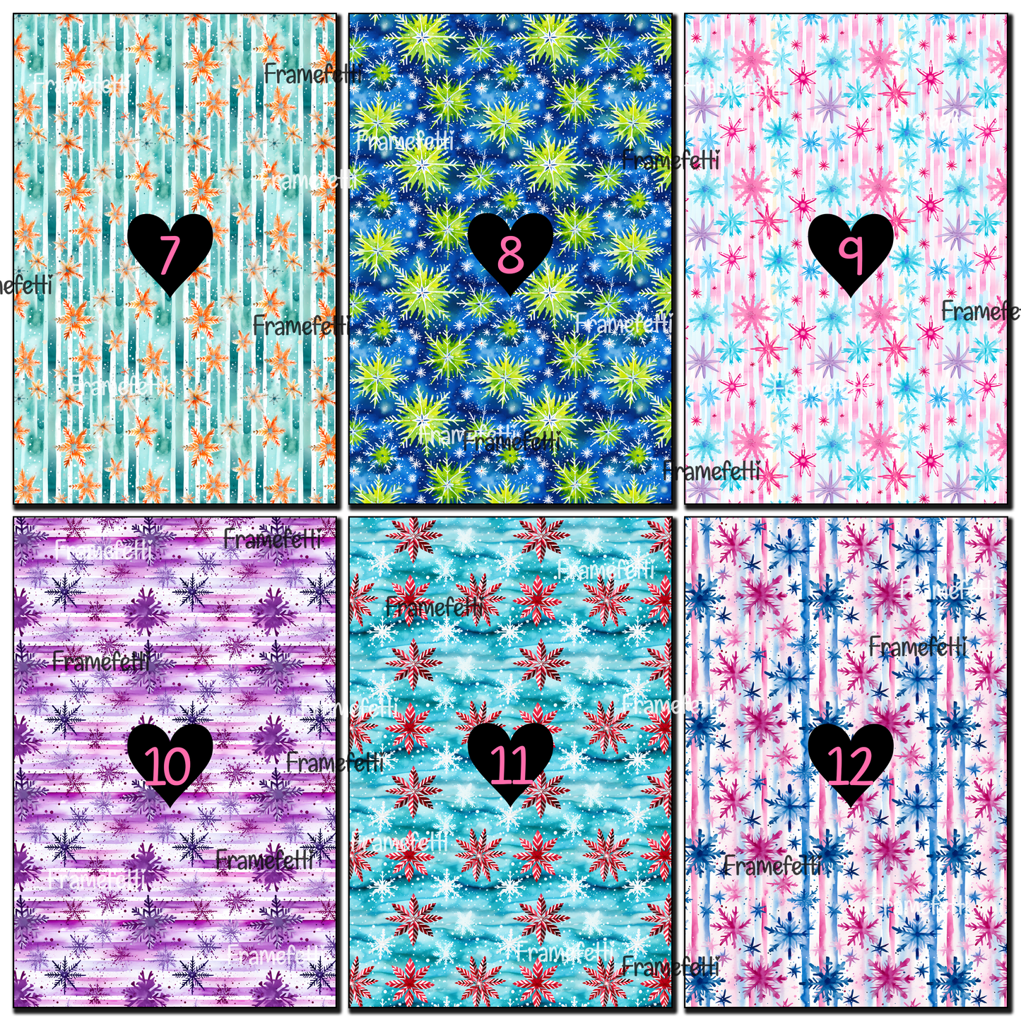 Watercolor Snowflakes