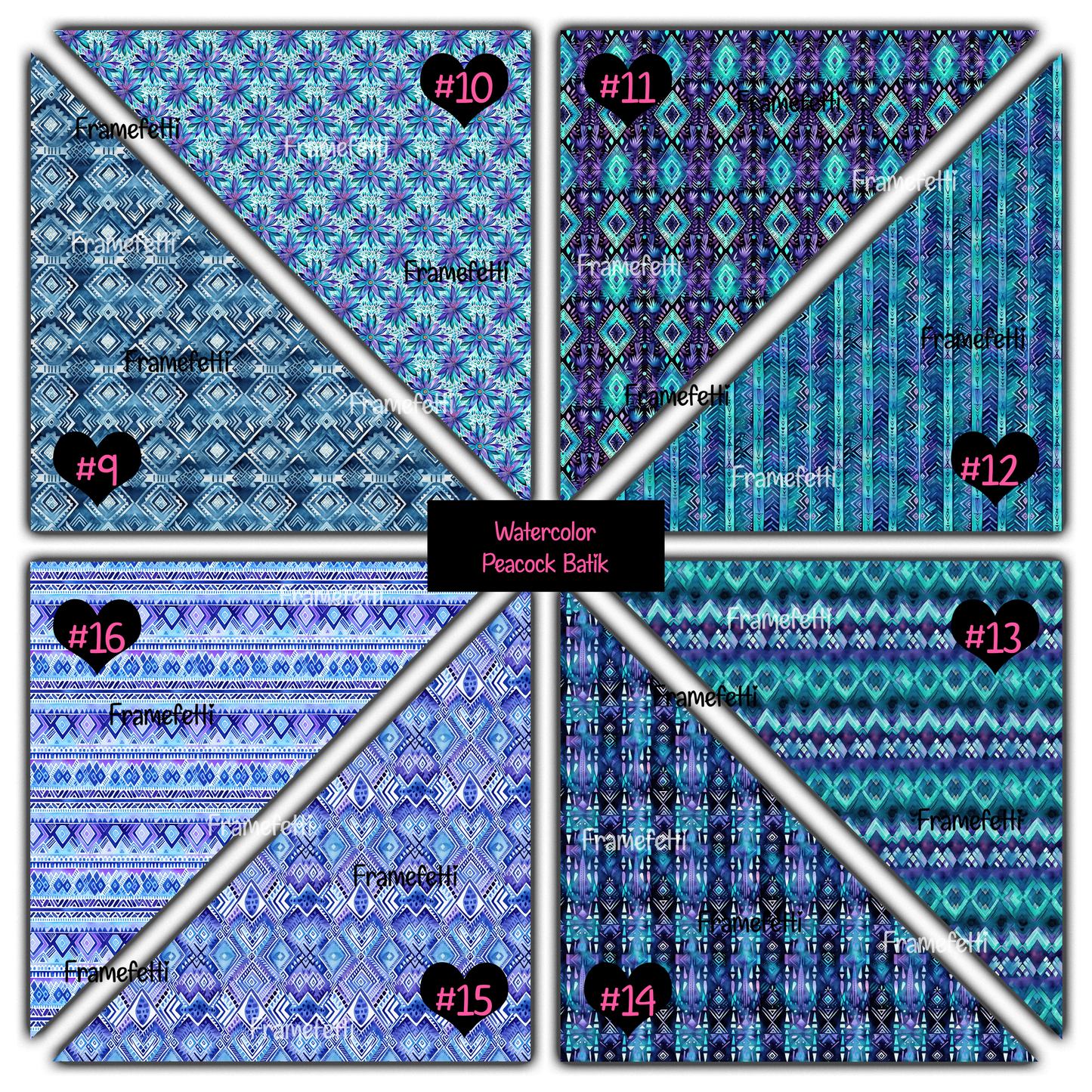 Watercolor Peacock Batik