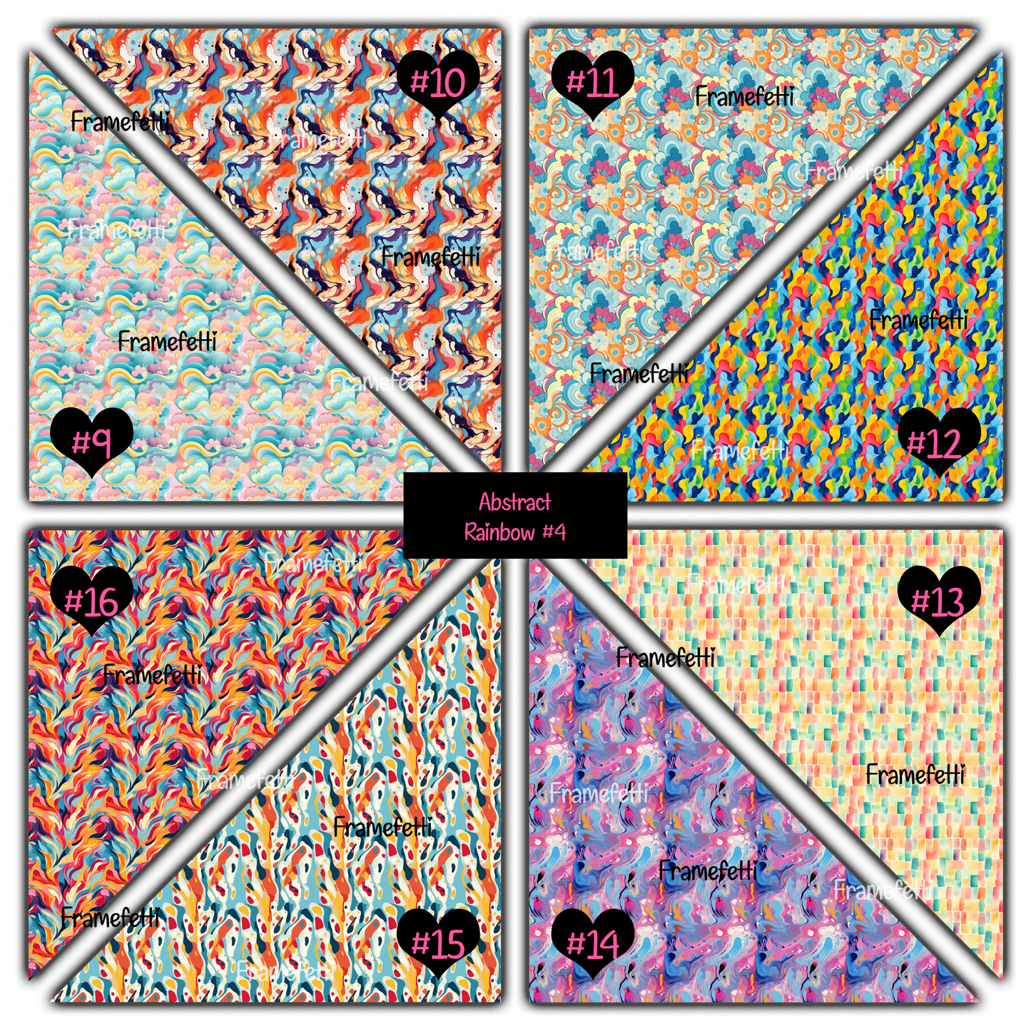 Abstract Rainbows Set 4