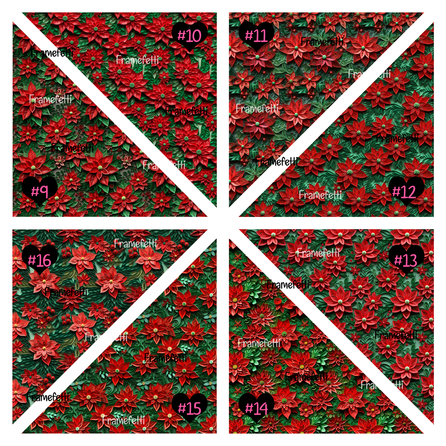 Poinsettia Paper Quills